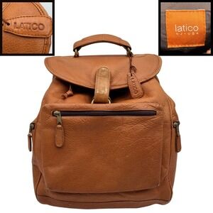 Latico Leather Backpack Cognac Brown Distressed Laptop Travel Bag Boho Artisan